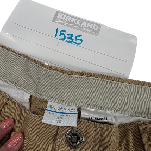 Columbia Mens Cargo Pants Brown 33X29 Cotton Canvas Utility Work Multi Pocket - Picture 12 of 12